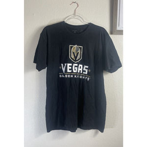 Antigua Las Vegas Golden Knights Logo Mens Black Size XL Short Sleeve Shirt